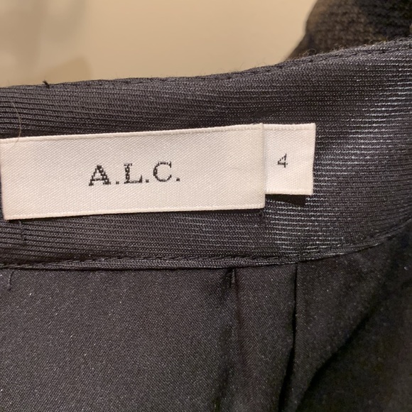 ALC midi skirt. Checkered black and olive green colour - Picture 7 of 8